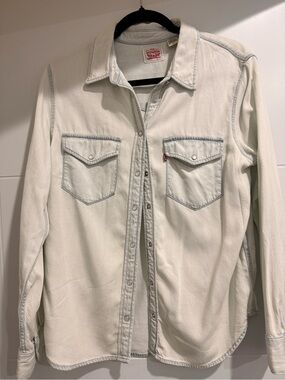 Levi's Off-White/Light Blue Western Denim Shirt
